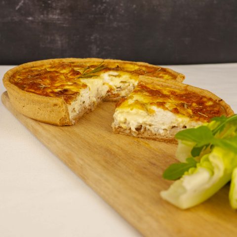 Goats Cheese and Caramelised Onion Quiche